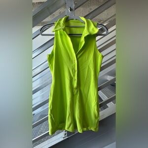 Frankie’s Bikinis Neon Green Bodysuit